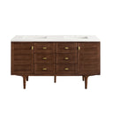 Mid-Century Walnut / White Zeus - 3 Faucet Holes
