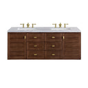 Mid-Century Walnut / Carrara White - 3 Faucet Holes
