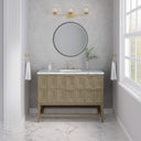 Pebble Oak / Carrara White - 3 Faucet Holes