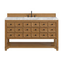 Amber Birch / Carrara White - 3 Faucet Holes
