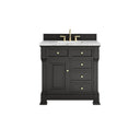 Black Onyx / Carrara White - 3 Faucet Holes