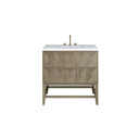 Pebble Oak / White Zeus - 3 Faucet Holes