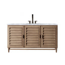 Whitewashed Walnut / Carrara White - 3 Faucet Holes