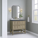 Pebble Oak / Charcoal Soapstone - 3 Faucet Holes