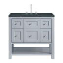 Serenity Blue / Charcoal Soapstone - 3 Faucet Holes