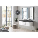Glossy White / Dusk Grey Glossy - 1 Faucet Hole