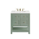 Smokey Celadon / White Zeus - 3 Faucet Holes