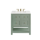 Smokey Celadon / White Zeus - 3 Faucet Holes