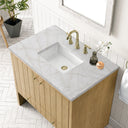 Light Natural Oak / Victorian Silver - 3 Faucet Holes