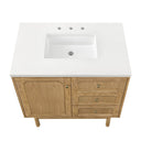 Light Natural Oak / White Zeus - 3 Faucet Holes