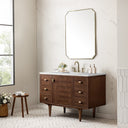 Mid-Century Walnut / White Zeus - 3 Faucet Holes