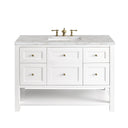 Bright White / Victorian Silver - 3 Faucet Holes