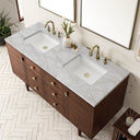 Mid-Century Walnut / Victorian Silver - 3 Faucet Holes