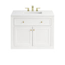 Glossy White / White Zeus - 3 Faucet Holes