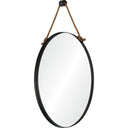 Renwil Parbuckle 42" Tall Oval Wall Mirror - Black