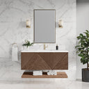Chestnut / White Zeus - 1 Faucet Hole