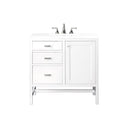Glossy White / White Zeus - 3 Faucet Holes