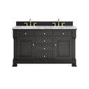 Black Onyx / Carrara White - 3 Faucet Holes