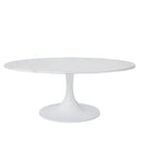 Renwil Joselyn Indoor Cast Aluminum Oval Coffee Table - White