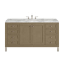 Walnut Whisper / Carrara White - 3 Faucet Holes