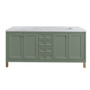 Smokey Celadon / Carrara White - 3 Faucet Holes