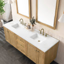 Light Natural Oak / White Zeus - 3 Faucet Holes