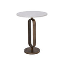 Renwil Irene Indoor Cast Aluminum Side Table - Antique Brass