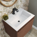 Mid-Century Walnut / Matte Black / Glossy White - 1 Faucet Hole
