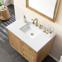 Light Natural Oak / White Zeus - 3 Faucet Holes