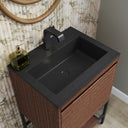Mid-Century Walnut / Matte Black / Charcoal Black - 1 Faucet Hole