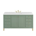 Smokey Celadon / White Zeus - 3 Faucet Holes