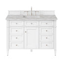 Bright White / Victorian Silver - 3 Faucet Holes