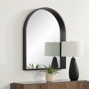 Renwil Cove 46" Tall Arch Rectangular Mirror - Matte Black