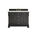 Black Onyx / Victorian Silver - 3 Faucet Holes