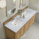Light Natural Oak / Carrara White - 3 Faucet Holes