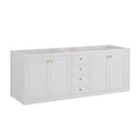 Glossy White / White Zeus - 3 Faucet Holes