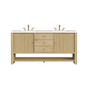 Sunwashed Oak / White Zeus - 3 Faucet Holes