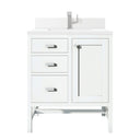 Glossy White / White Zeus - 1 Faucet Hole