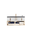 Glossy White / Radiant Gold / Dusk Grey Glossy - 1 Faucet Hole