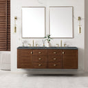 Mid-Century Walnut / Parisien Bleu - 3 Faucet Holes