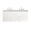 Glossy White / Victorian Silver - 3 Faucet Holes