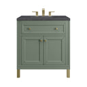 Smokey Celadon / Charcoal Soapstone - 3 Faucet Holes