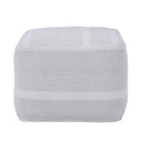 Renwil Renaud Indoor 100% Pet Pouf - Light Grey / Ivory