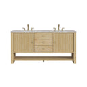 Sunwashed Oak / Victorian Silver - 3 Faucet Holes