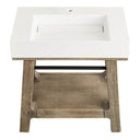 Weathered Timber / Glossy White