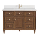 Mid-Century Walnut / White Zeus - 1 Faucet Hole