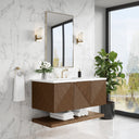 Chestnut / White Zeus - 3 Faucet Holes