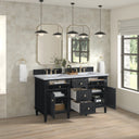 Black Onyx / Carrara White - 3 Faucet Holes