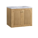 Light Natural Oak / Carrara White - 3 Faucet Holes