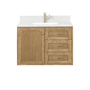 Light Natural Oak / White Zeus - 1 Faucet Hole